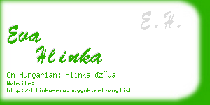 eva hlinka business card